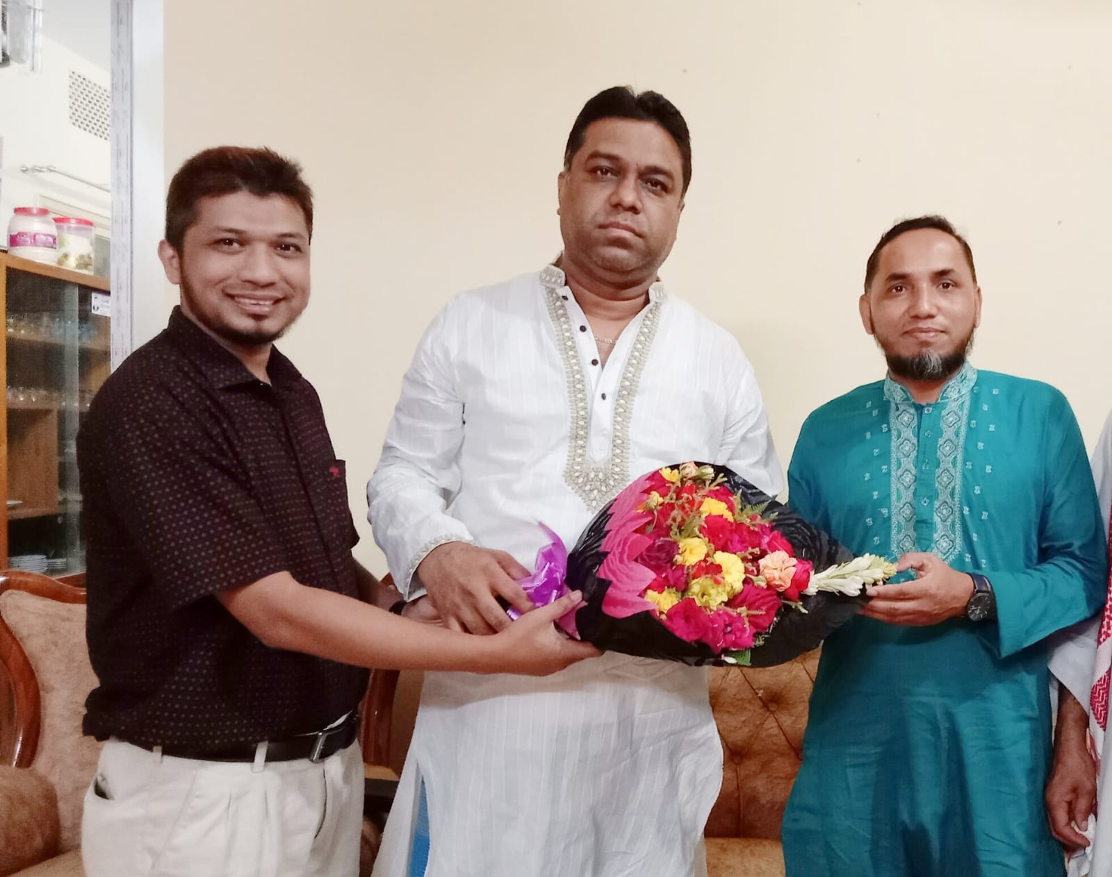 Ershad Ullah Khan exchanged greetings with Cox's Bazar Zilla Parishad Chairman Mr. Marshall