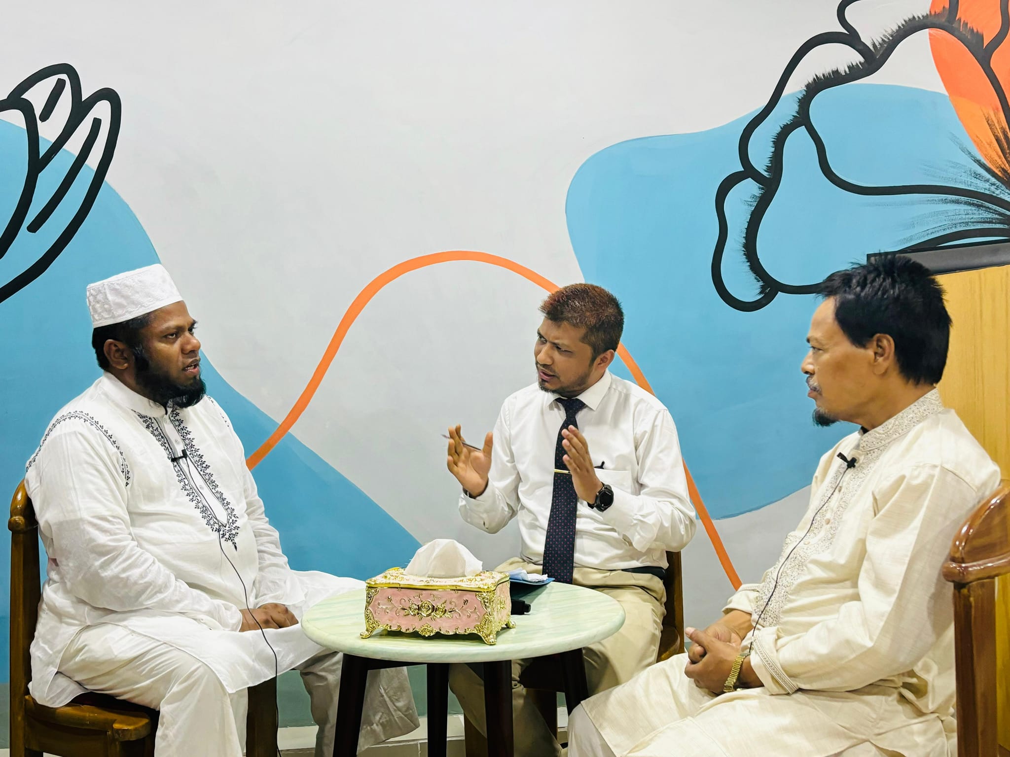 Ershad Ullah Khan with AFM Wahidur Rahaman, Head of Bengali language translation team of Saudi Arabia holy Hajj